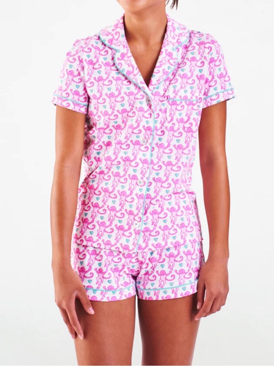 Roller Rabbit Other - roller rabbit lovely monkey polo pajamas bubblegum